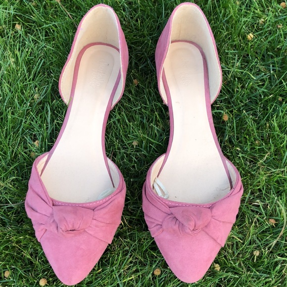 Charlotte Russe Dainty Stylish Mauve/Pink Faux Suede Flats! Size 8. - Picture 2 of 9